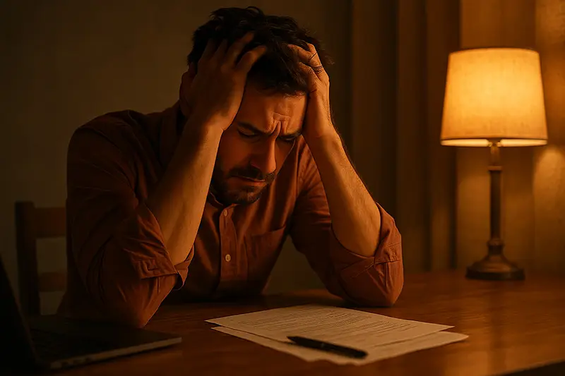 Man zichtbaar met stress of burn-out klachten_jpg